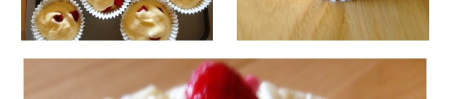 Préparation des cupcakes aux framboises fraiches