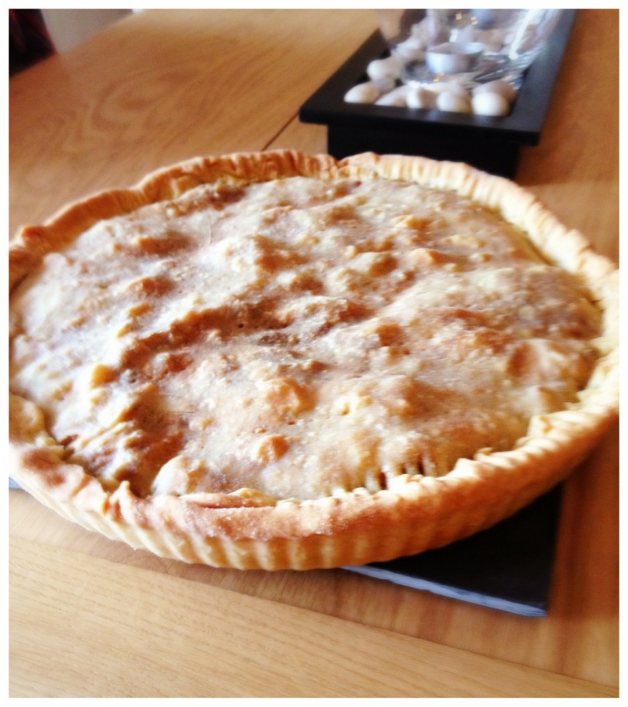 Tarte de courgettes à la sortie du four