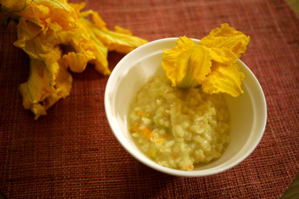 risotto fontina fleur courgette