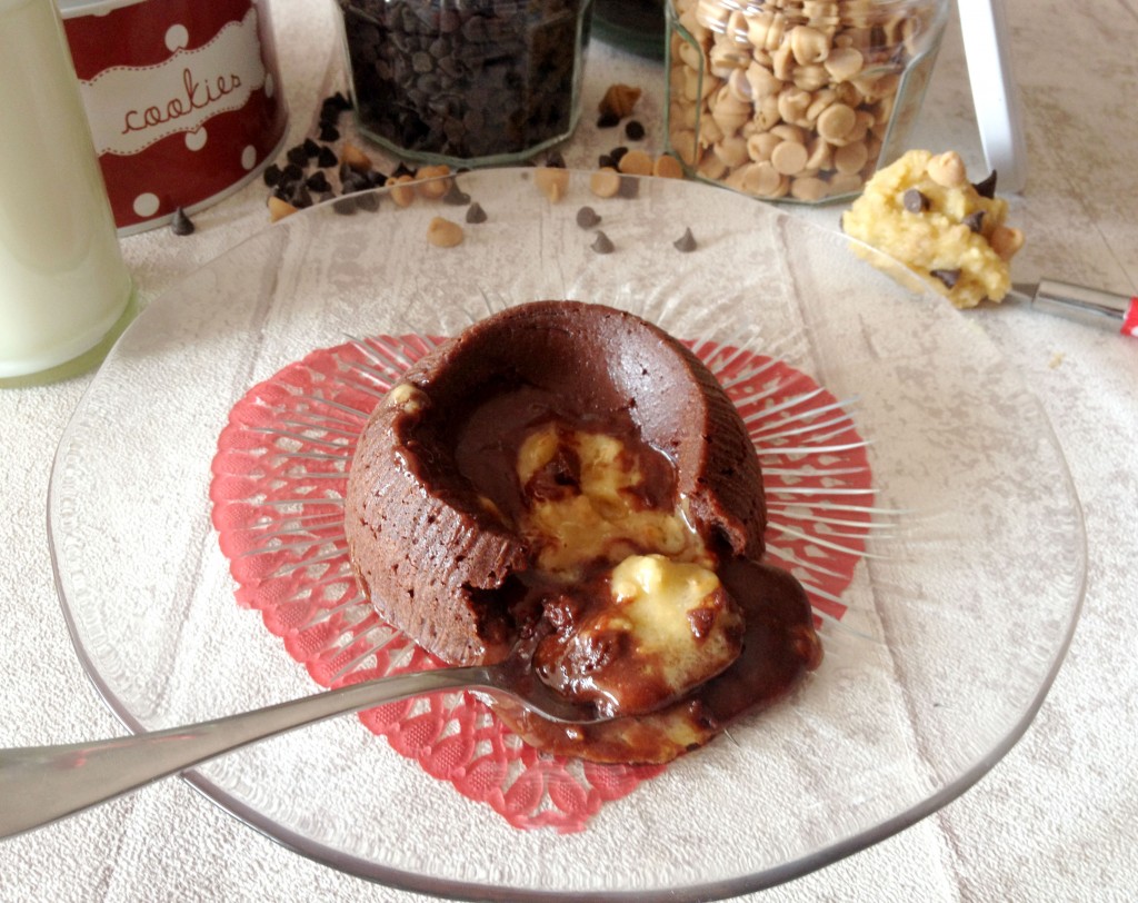 Coulant au chocolat et son coeur Cookie Dough