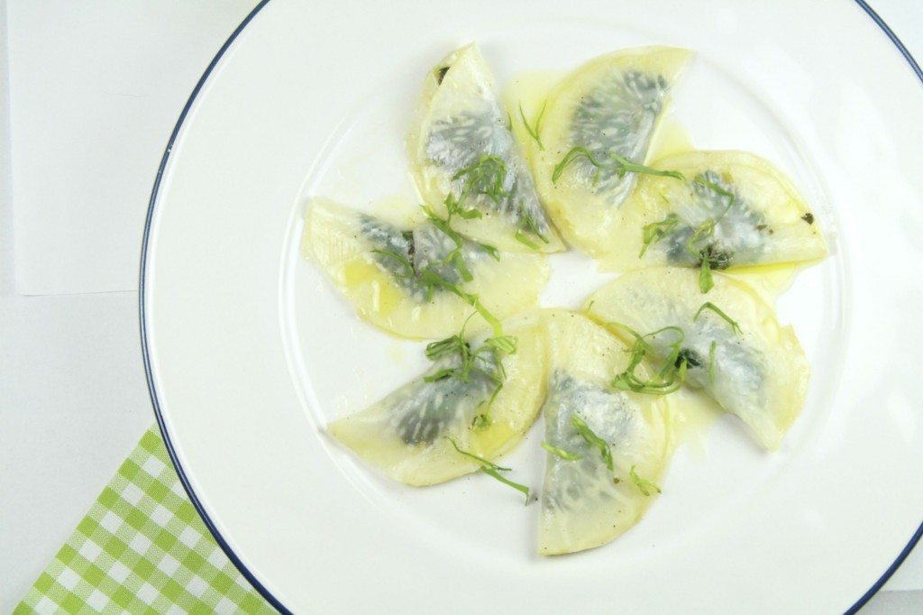 Raviole celeri oseille