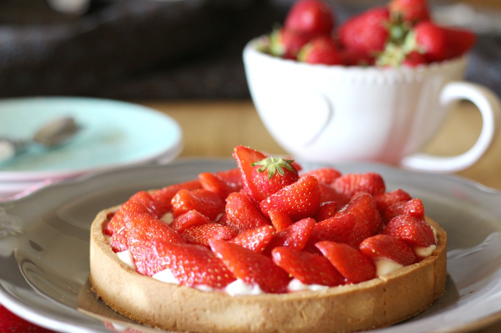 Tarte aux fraises à la crème diplomate