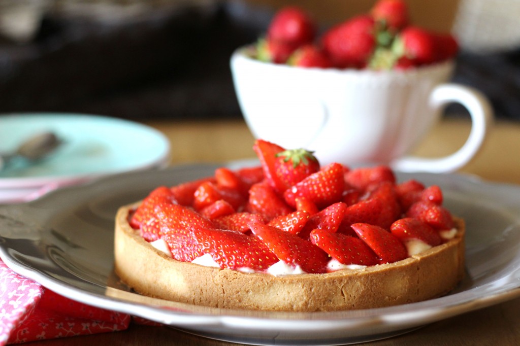 Tarte aux fraises à la crème diplomate