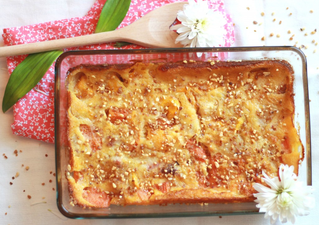 Clafoutis aux pêches et abricots {Sans Gluten} - Peach and apricot clafoutis {Gluten Free}