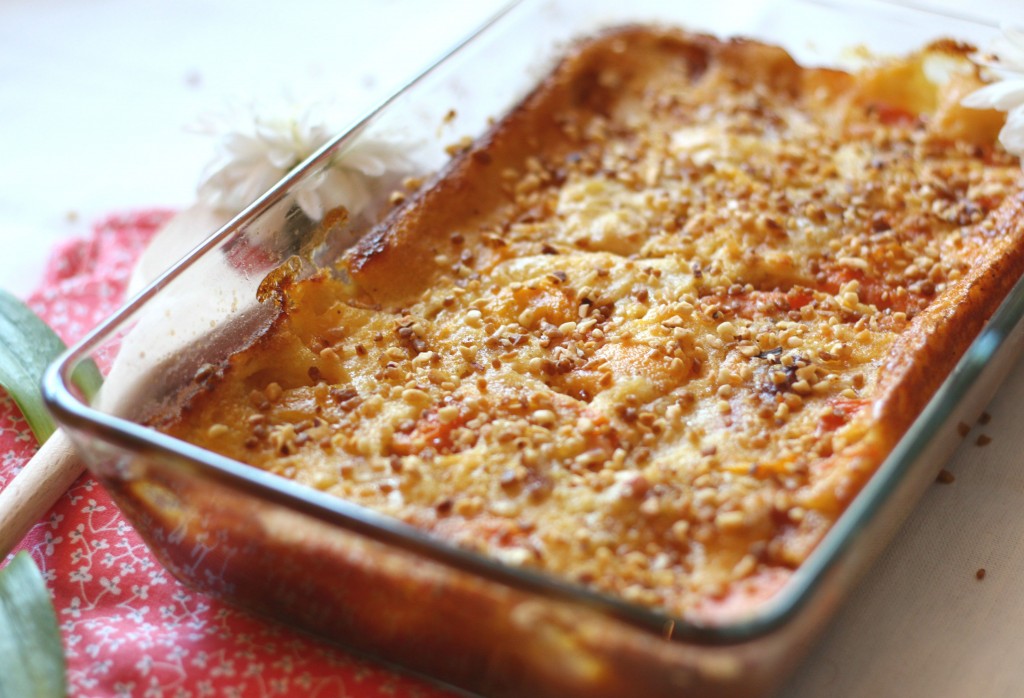 Clafoutis aux pêches et abricots {Sans Gluten} - Peach and apricot clafoutis {Gluten Free}