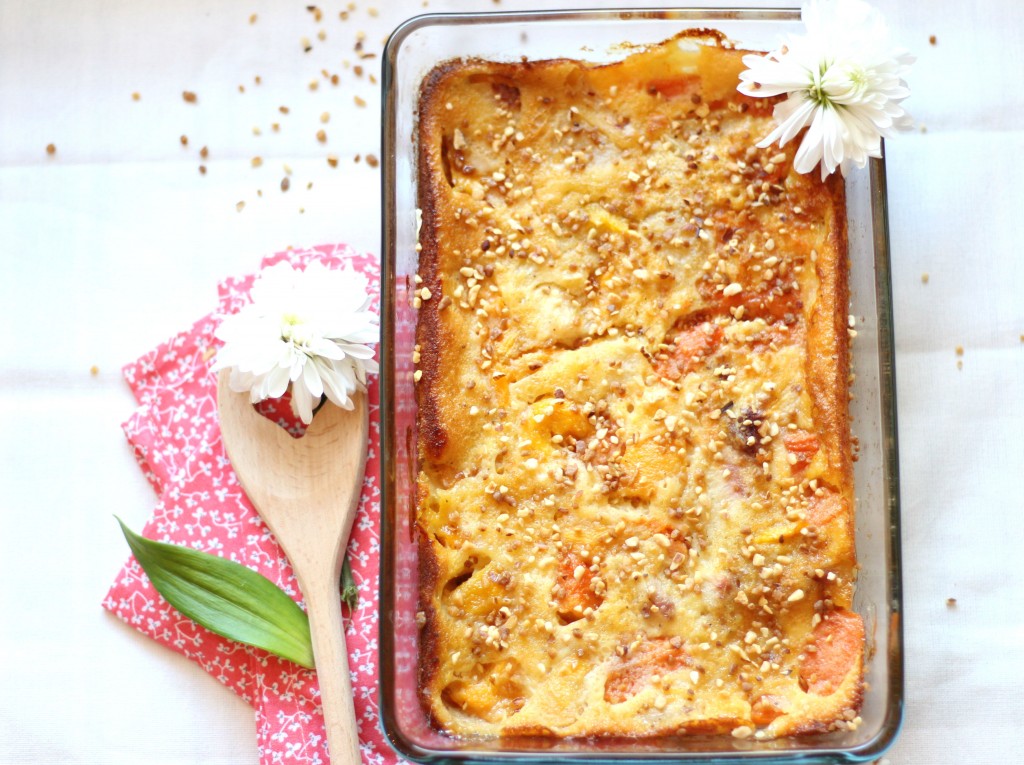 Clafoutis aux pêches et abricots {Sans Gluten} - Peach and apricot clafoutis {Gluten Free}