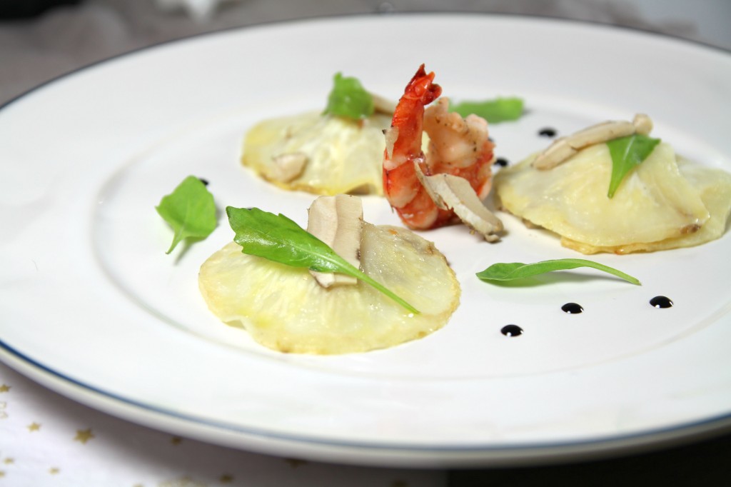 Raviole crevette cèpe1